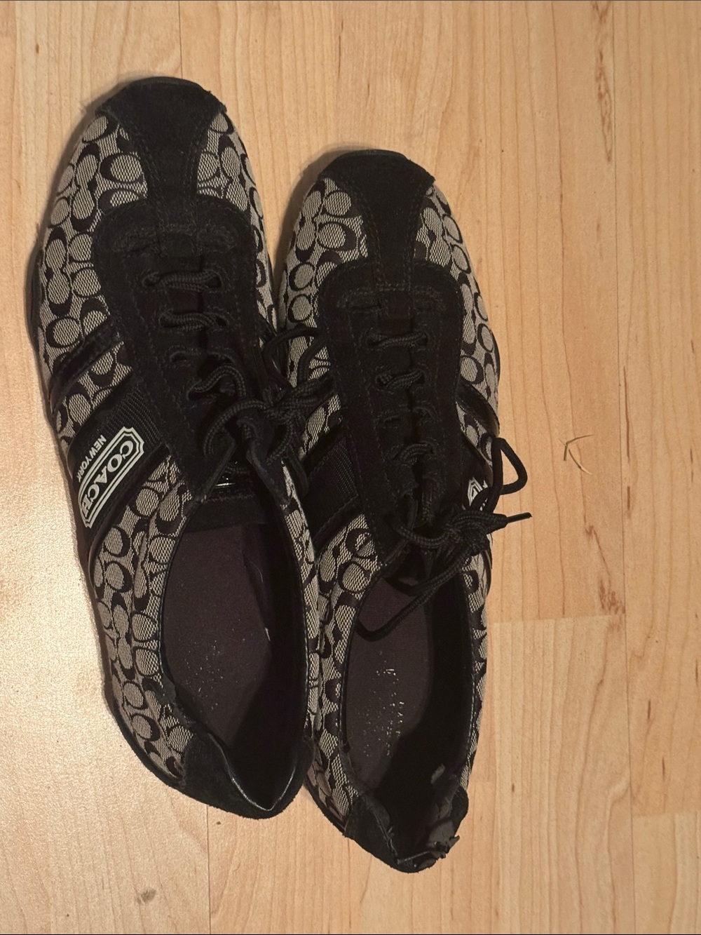Coach Black and Gray Signature Logo Sneakers